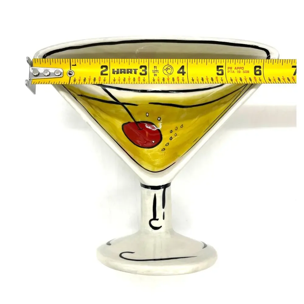 Boston Warehouse Trading Co Martini Glass Bowl Yellow